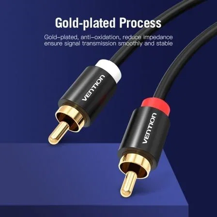 Vention Cable estéreo VAB-R06-B300 2x RCA macho a 2x RCA macho, 3m, Negro